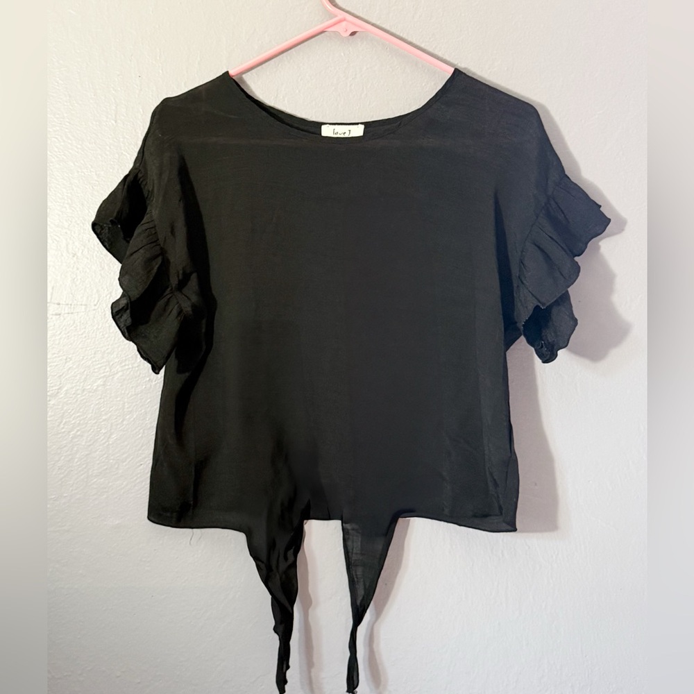 Love J tie front top